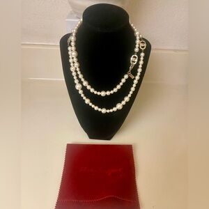 SALVATORE FERRAGAMO Faux Pear Long Necklace